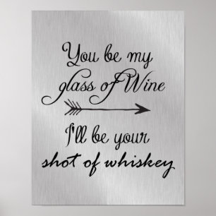 Póster Vidrio de Whiskey