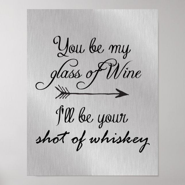 Póster Vidrio de Whiskey (Frente)