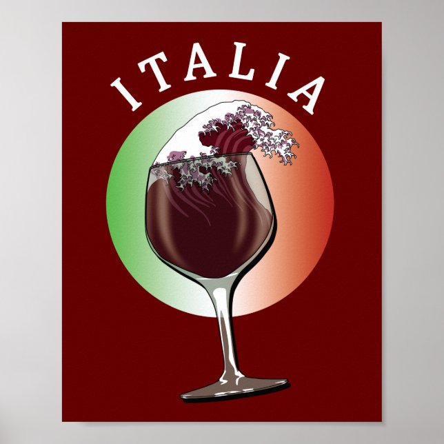 Póster Vidrio italiano - Italia, Italia (Frente)