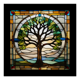 Póster Vidrio manchado