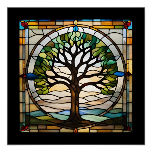 Póster Vidrio manchado (Anverso)