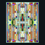 Póster Vidrio manchado Art Deco 2<br><div class="desc">poster de 16" x 20" de una obra de arte de cristal con un toque Art Decó, que recuerda a algunas obras de los años 20. Ver la impresión de lienzos envueltos, arte de pared acrílico, arte de pared metalizado y la cubierta de pared. Vea toda la colección Este y...</div>