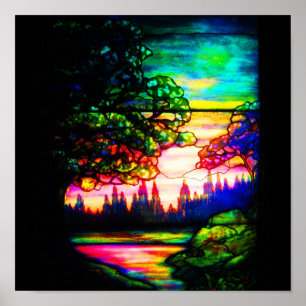 Póster Vidrio Manchado poster-Vintage Art-Tofany 1