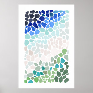 Póster Vidrio marino colorido