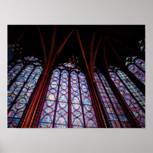Póster Vidrio teñido de Sainte-Chapelle en París Foto