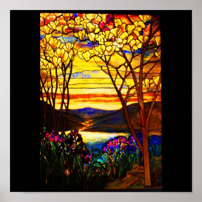 Póster Vidrio-Tiffany de poster (Frente)