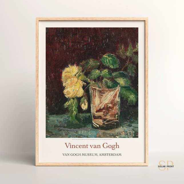 Póster Vidrio Vincent van Gogh con pintura de rosas amari (Subido por el creador)