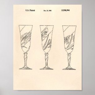 Póster Vidrio vitivinícola 1988 Patente Art Old Peper Pos