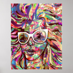 Póster "Vidrios de Sun en poster de un Sun del verano"