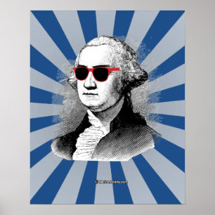 Póster Vidrios del fiesta de George Washington