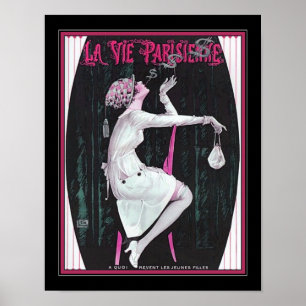 Póster Vie Parisienne Art Deco Anillos de humo