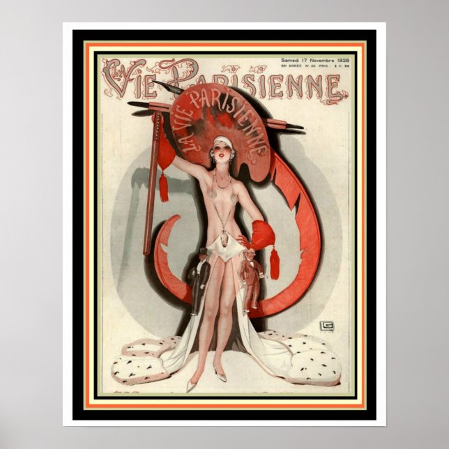 Póster Vie Parisienne Art Deco Cover Poster 16 x 20 (Frente)