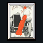 Póster Vie Parisienne Art Deco Poster 12x16<br><div class="desc">Poster "Chica con espejo" Art Deco de la portada de La Vie Parisienne. 12x16</div>