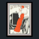 Póster Vie Parisienne Art Deco Poster 12x16<br><div class="desc">Poster "Chica con espejo" Art Deco de la portada de La Vie Parisienne. 12x16</div>