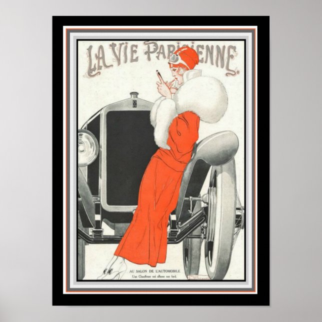 Póster Vie Parisienne Art Deco Poster 12x16 (Frente)