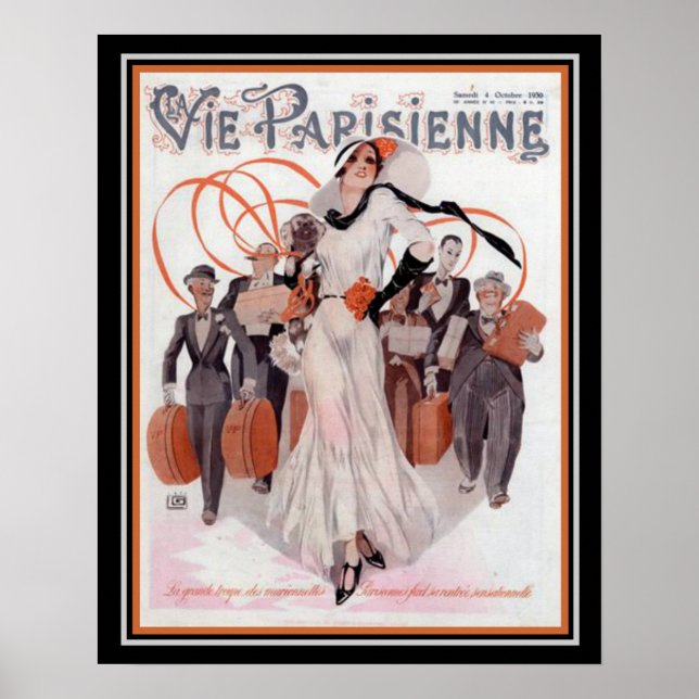 Póster Vie Parisienne "Glamour Chica" Deco Poster 16 x 20 (Frente)