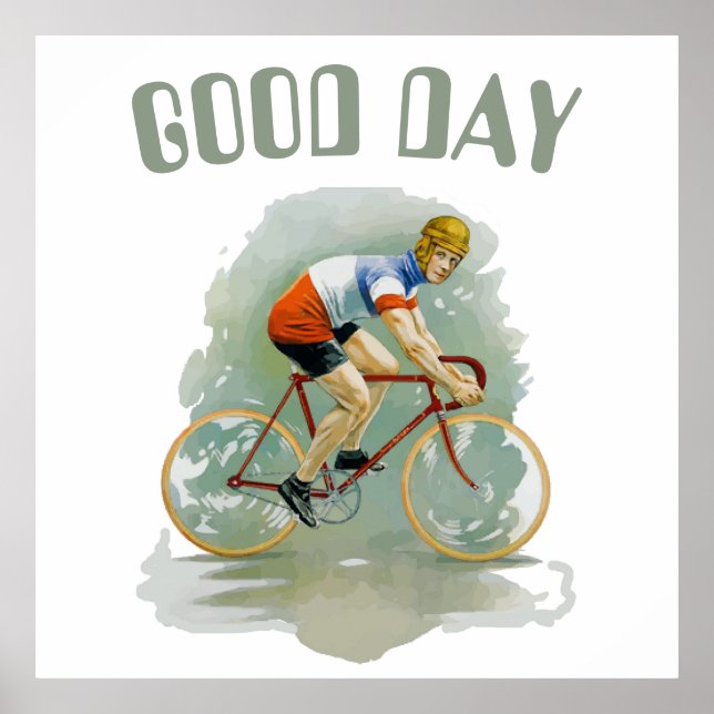 Póster Vieja bicicleta, agregar Poster de texto (Frente)