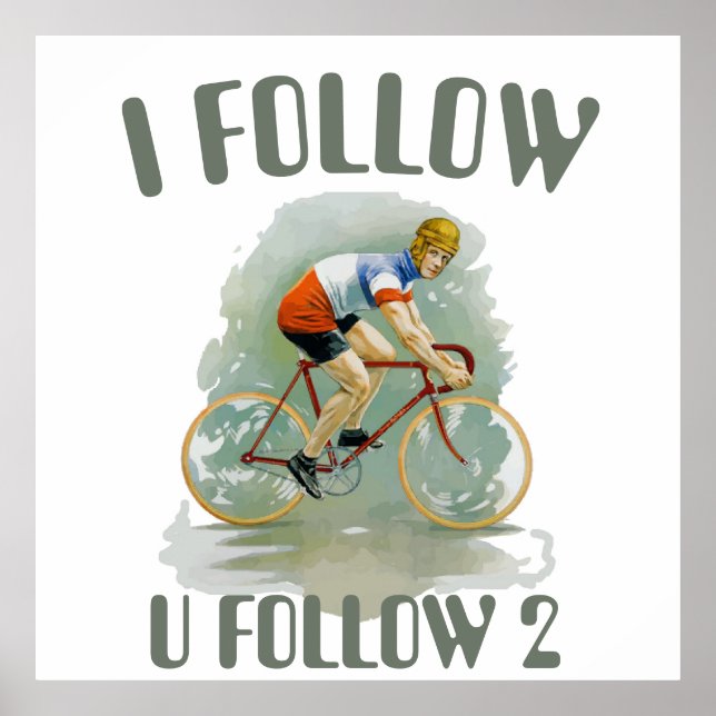 Póster Vieja bicicleta, agregar Poster de texto (Frente)