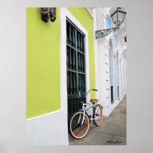 Póster Vieja bicicleta de San Juan