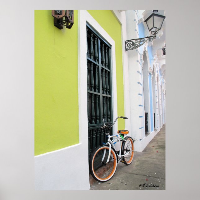 Póster Vieja bicicleta de San Juan (Frente)