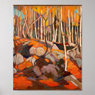 Póster Vieja escena otoñal canadiense Tom Thomson Pintura