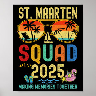 Póster Vieja familiar Retro St. Maarten Cruise Vacation 2