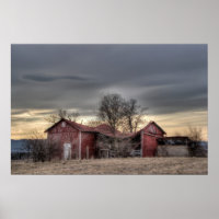 Vieja fotografía de HDR en árboles de invierno de 