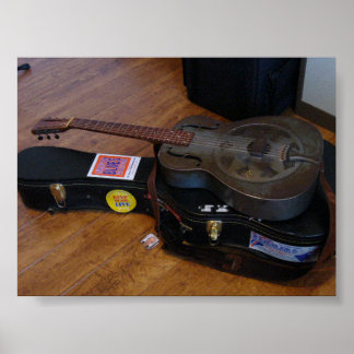 Póster Vieja guitarra nacional duoliana