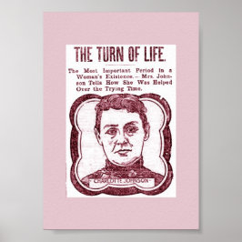 Póster Vieja imagen vintage de publicidad de menopausia