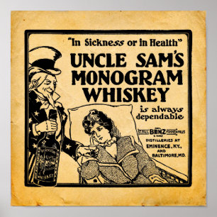 Póster Vieja publicidad del whisky