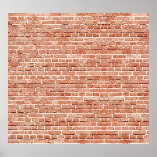 Póster Vieja textura de pared de ladrillo rojo. (Frente)
