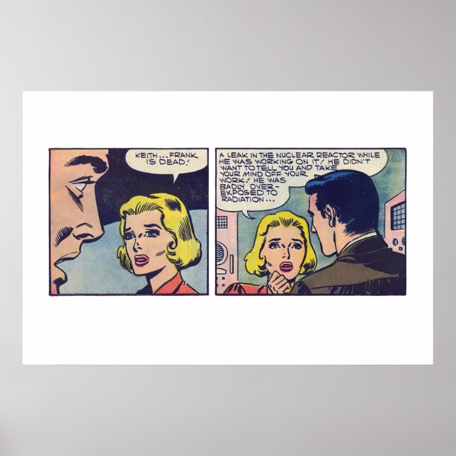 Póster Vieja tira cómica "Keith... ¡Frank está muerto!" (Frente)