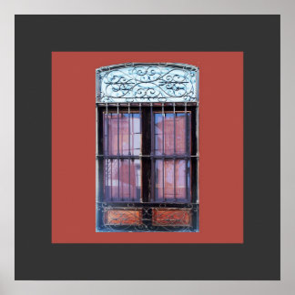 Póster Vieja ventana con graduación en Barranco