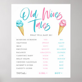 Póster Viejas esposas cuentan el Rótulo del Fiesta helado
