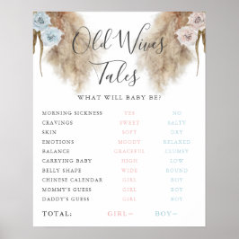 Póster Viejas esposas cuentan Rótulo de juego de hierba d