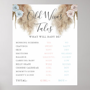 Póster Viejas esposas cuentan Rótulo de juego de hierba d