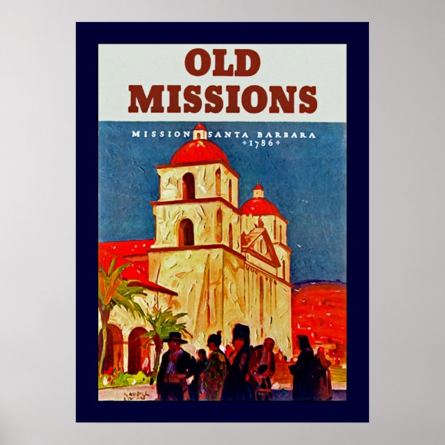 Póster Viejas misiones de Santa Bárbara (Frente)