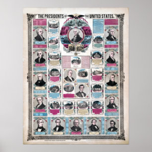 Póster Viejas Presidencias políticas de Estados Unidos