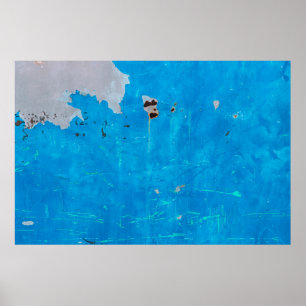 Póster Viejas puertas de hierro azul fondo oxidado de tex