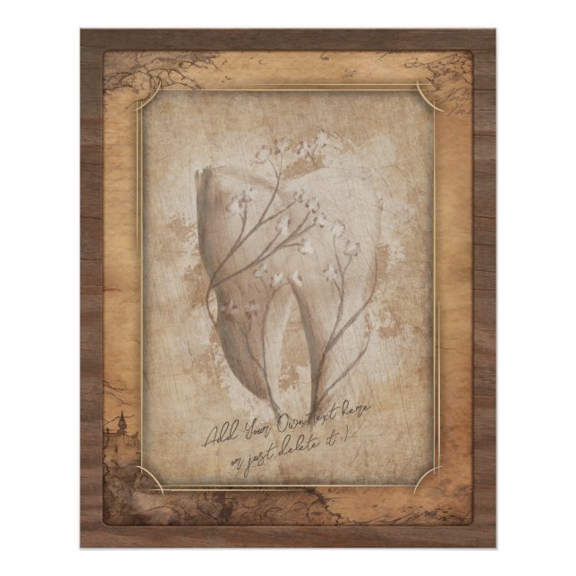 Póster Viejo Arte Dental De Moda Vieja. Regalo Dentista (Anverso)