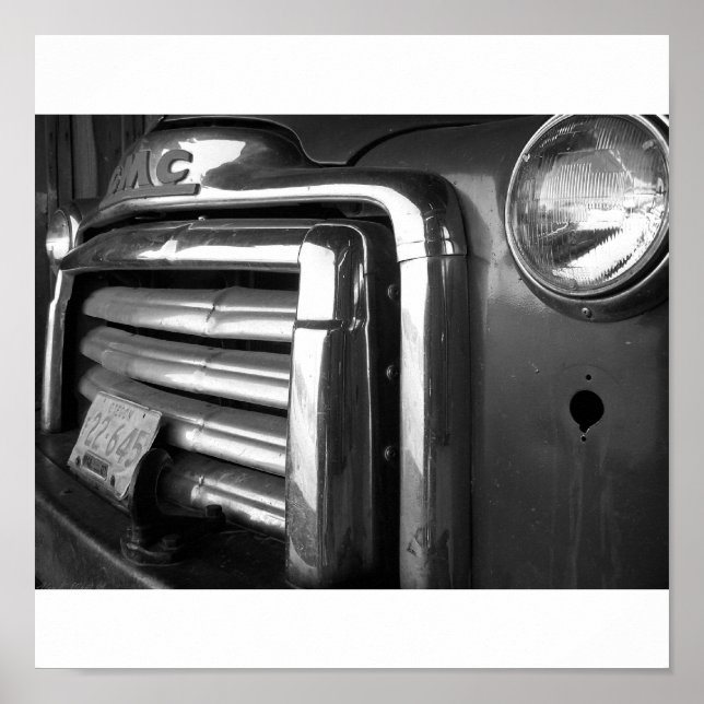 Póster Viejo Camión Granjero GMC Que Fotografié. (Frente)