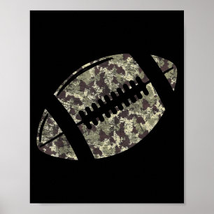 Póster Viejo Camo Football Lover Camouflage Game Day Touc