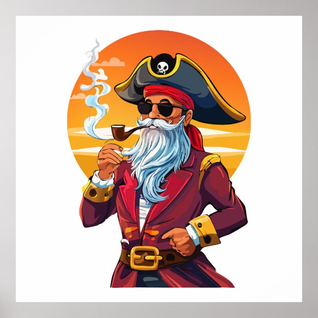 Póster Viejo capitán pirata (Frente)
