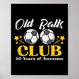 Póster Viejo Club de Fútbol 60 Años Increíble Cumpleaños