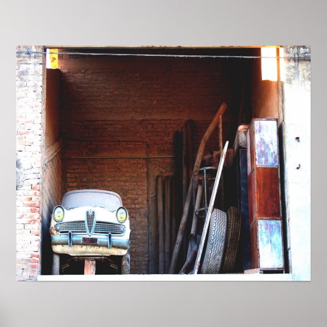 Póster Viejo coche (Frente)