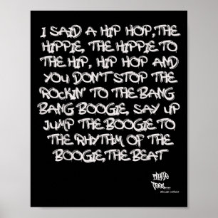 Póster Viejo colegio Skool Rap Hip Hop Merch Lyric Cita 8