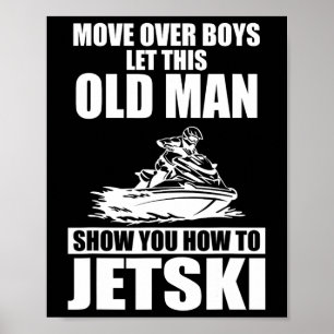 Póster Viejo Cómo Jetski Guay Funny Jet ski Skiin
