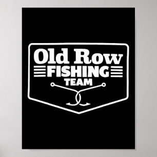 Póster Viejo equipo de pesca de fila divertido para hombr