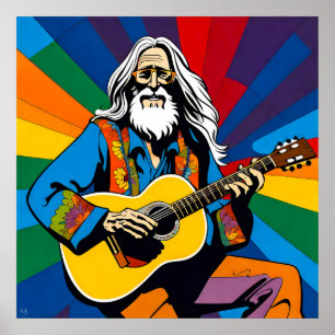 Póster Viejo hippy