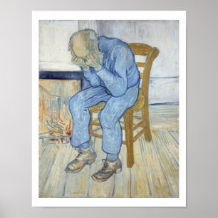 Póster Viejo hombre de Vincent van Gogh el   en dolor